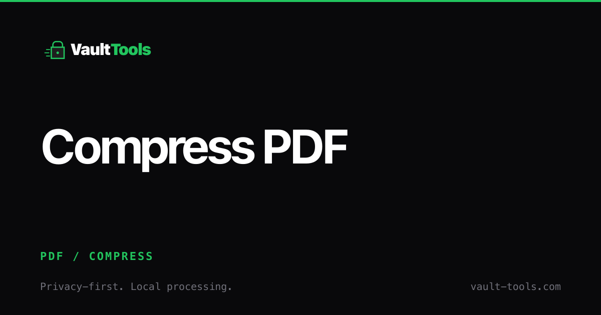 Compress PDF Online | VaultTools